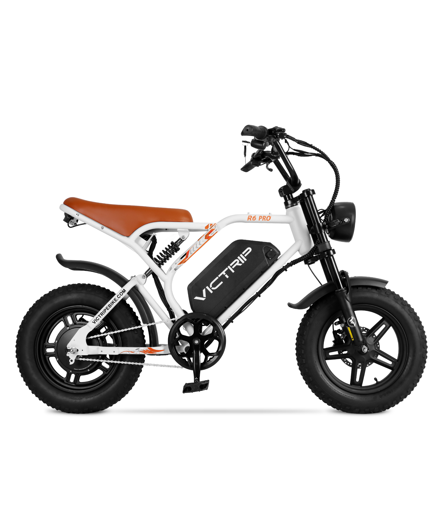 White Electric Moped Bike 1500W | VICTRIP