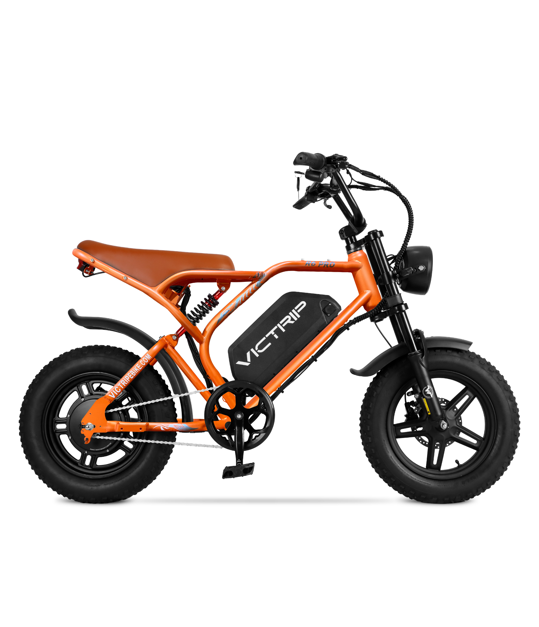 orange electric bicycle for teenager | victrip