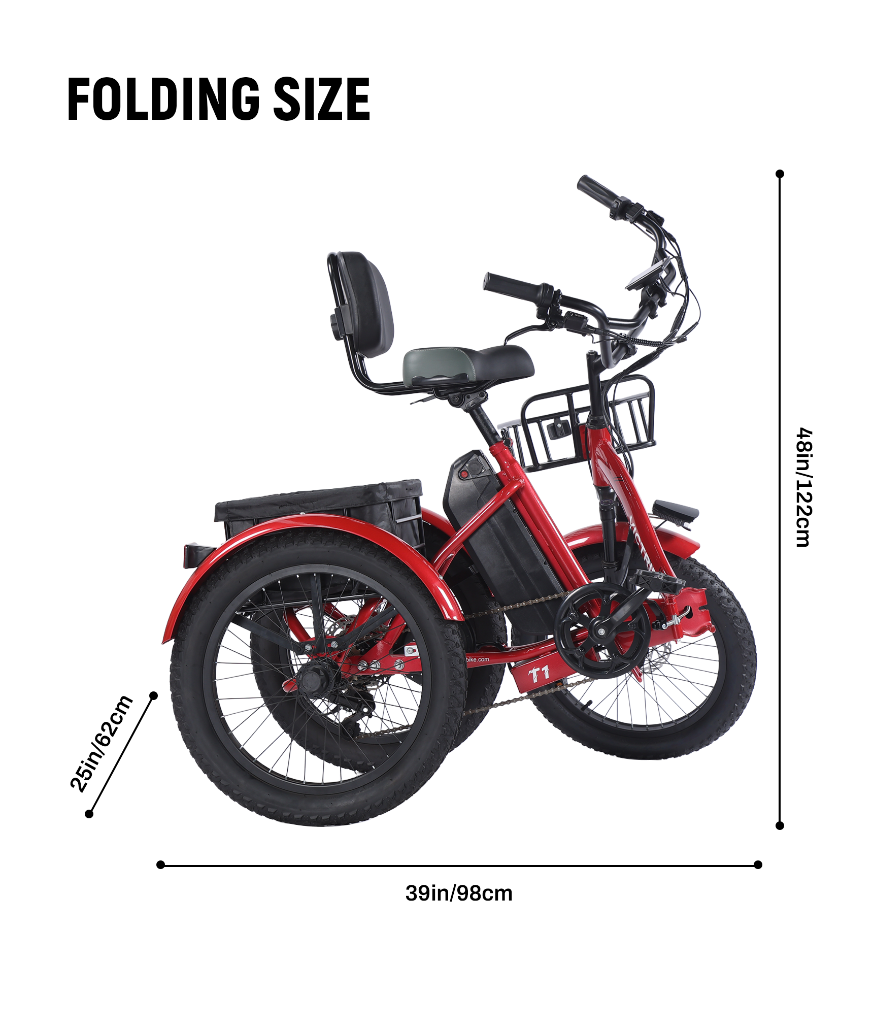 Three Wheeled Electric Bicycle Foldable | VICTRIP