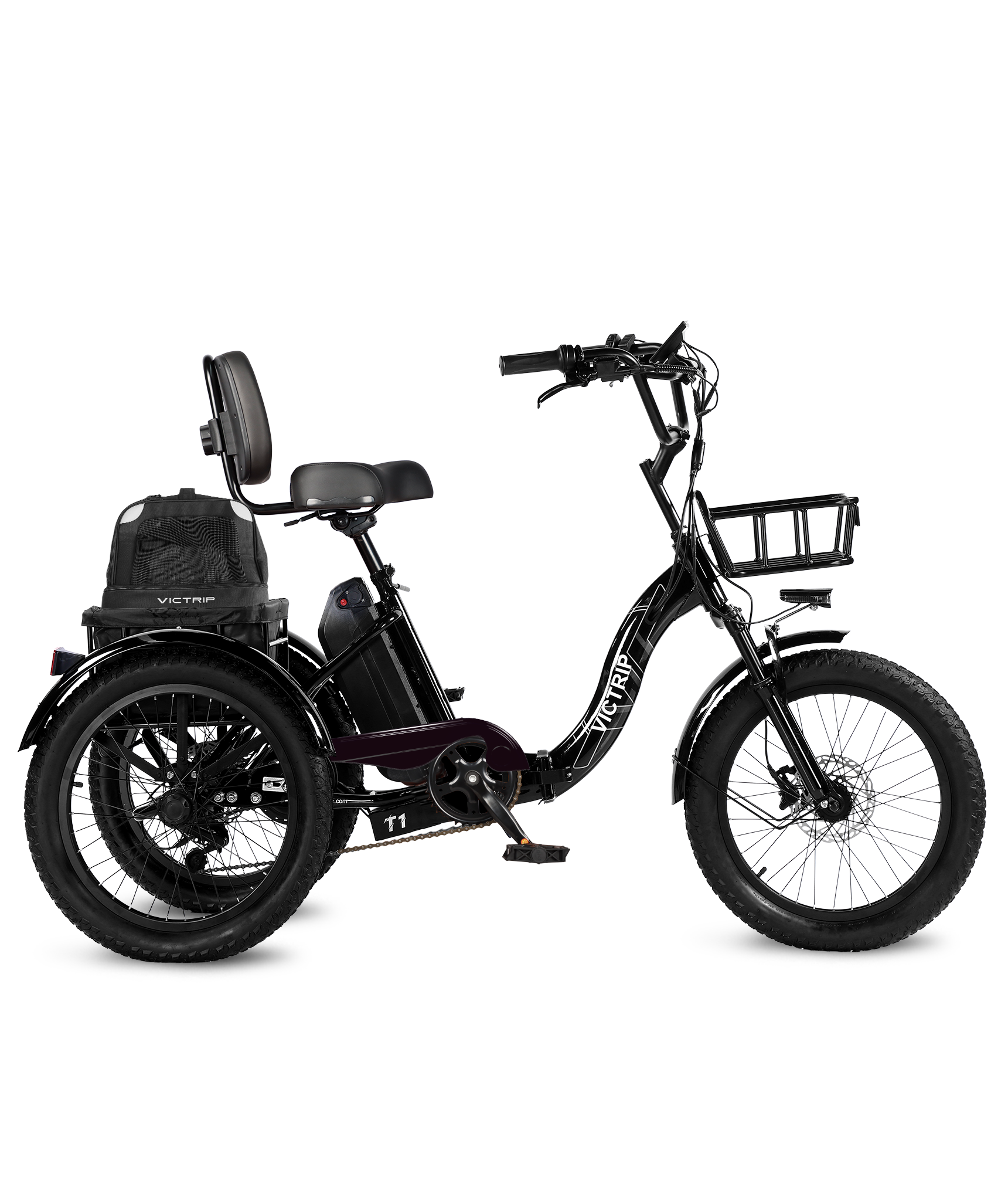 3 Wheel Electric Bike With Pet Carrier Bag | VICTRIP